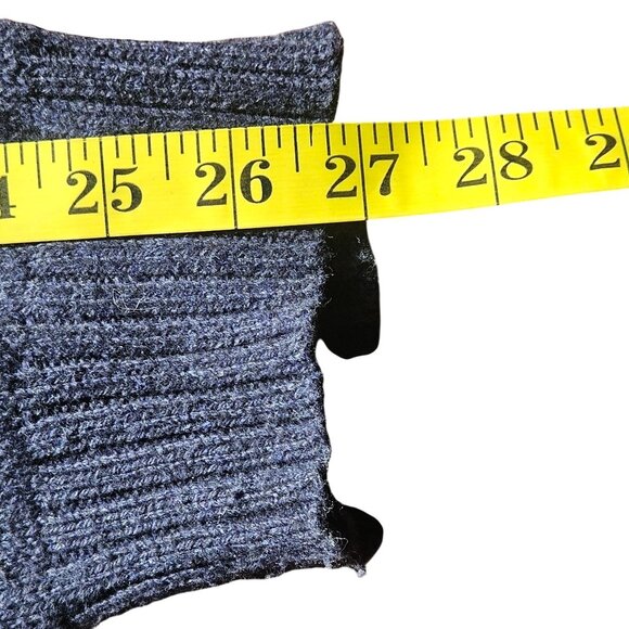 Men Blue Ribbed Sweater XL Cozy Grandpacore Fall Layering Dadcore Warm - Picture 9 of 11